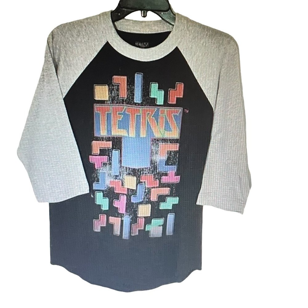 Tetris Tee Shirt New Jersey Style Vintage women Med 80’s Retro Video Game